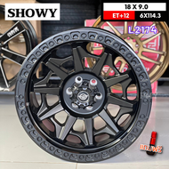 ล้อแม็กขอบ 18x9.0 ET+12 6รูx114.3 ⭐(สำหรับนิสสันนาวาร่า)⭐🚗🛻 ยี่ห้อ SHOWY รุ่น L2174 🔥(ราคาต่อ1วง)🔥 สายออฟโรด สายลุย ราคาะิเศษมีจำนวนจำกัด