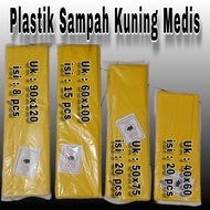 Plastik Sampah Kuning Medis ukuran 60x100 isi 18 lembar kantong sampah medis trasbag medis kuning