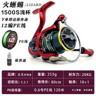 Da Wei Dragon Fire Lizard Spinning Reel Full Metal Shallow Line Cup Lure Wheel Saltwater Fishing Lin