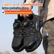 Ready Stock Safety Shoes Men's Steel Toe Shoes Kevlar Anti-puncture Safety Protective Shoes Anti-smashing Steel Toe Shoes Anti-slip Wear-resistant Insulation Garden Worker Protecti