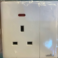 Valle 13A Big Switch Socket 250V Neon