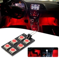 White Red Blue 12V Car Motorcycle CANBUS Error Free 5050-SMD 6 LED Car Interior Footwell Light for A
