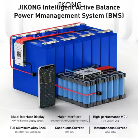 JK BMS JK-BD4A8S4P 40A 60A 80A 100A Smart bms 3S 4S 8S 10s 12s 17s 20s 22S 24s Active Balance 0.4A L