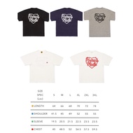 [Human Made Pocket T-Shirt Short Kick Heart Logo Cursive LV Font