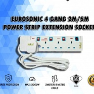 3 Gang/4 Gang Extension Wire Extension Socket With Surge Protector and Copper Wire (3METER/5METER)