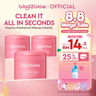 【New Launch】Glad2Glow Clean It All Cleansing Balm 80g Makeup Remover Cherry Deep Cleanse Zero Residu