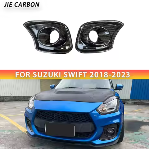 For Suzuki Swift ZC33S Models Years 2018-2023 Carbon Fibre Pattern Plastic Adhesive Cover Front Bump