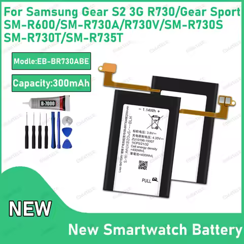 100% New Zero Cycle EB-BR730ABE Battery For Samsung Watch Gear S2 3G/Gear Sport/SM-R600/SM-R730A Sma