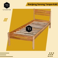 Single Bed Minimalis / Divan Kayu / Tempat tidur kayu /Ranjang kayu Minimalis solid uk 100x200cm murah