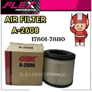 OSK AIR FILTER A-2608 HINO DUTRO 7TON WU720 XZU WU410 300 EURO4 A2608 OSK AIR FILTER 17801 78110 OSK