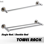 50/60CM Stainless Steel Single&Double Bathroom Towel Rack Storage Rack Towel Bar