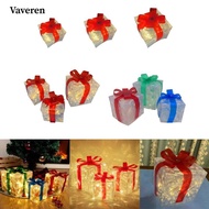 [Predolo3] LED Lighted Favor Boxes Christmas Decorative Clear Bowknot Favor Boxes for