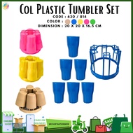 631 / 814 COL PLASTIC TUMBLER SET/PLASTIC TUMBLER SET/PLASTIC NA BASO SET/BASO SET/COLORED PLASTIC T