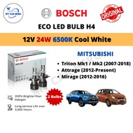 BOSCH Eco H4 LED Headlamp Bulb Cool White (2pcs) 12V 24W for Mitsubishi Triton Mk1 Mk2 / Attrage / M