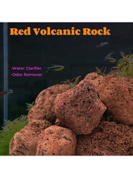 紅色火山石,海洋養殖和淡水水族箱的生物過濾介質,水族箱石頭,天然凈水和除臭劑,火山火坑用於壁爐和花園裝飾,植物栽培