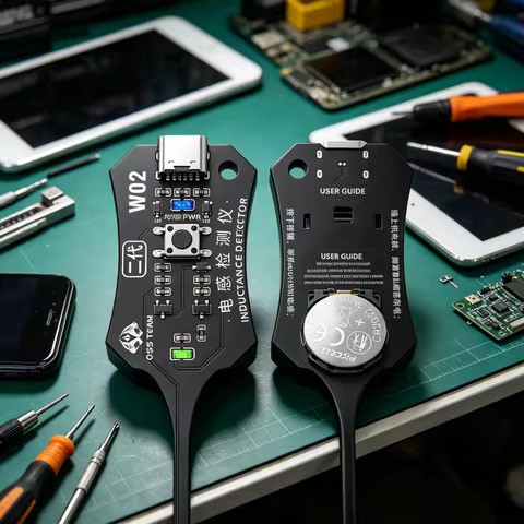 W01 Upgraded W02 Inductor Detector Tool Motherboard Coil Tester for Phone Pad Repair Induction Fast 
