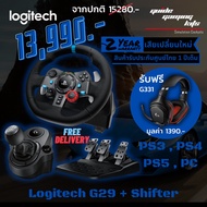 logitech G29 พวงมาลัยและเกียร์ 6 ชุด Racing Steering Wheel + เกียร์ 6 ชุด Drive Force Shifter