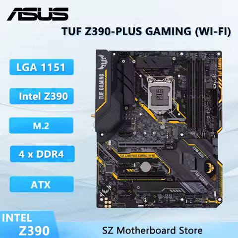 ASUS TUF Z390-PLUS GAMING (WI-FI) Motherboard LGA 1151 Gen CPU i9 9900K i7 9700 i5 9400F DDR4 M.2 HD