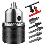 3-16mm Drill Chuck Adapter 1/2-20UNF for Impact Driver/Electric Drill/Hammer Drill 16mm Chuck Key