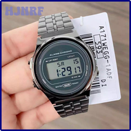 HJNRF Round F 91W Steel Band Watch Retro Led Digital Sports Military Watch Electronic Wristband Clock Ladies For Men Business Watches LGJXN