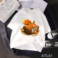 Atl61 Fox and orange short-sleeved T-shirt