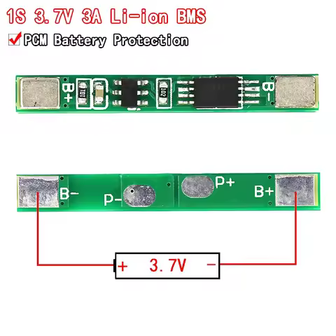 10PCS 1S 3.7V 3A li-ion BMS PCM battery protection board pcm for 18650 lithium ion li battery