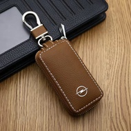 For OPEL Antara Astra GTC Zafira Insignia Meriva Karl Leather Car Key Cover Case Set Chain Pouch Holder Metal Zipper Anti Lost Bag
