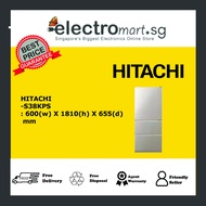 HITACHI 375L 3 DOOR FRIDGE R-S38KPS-CNX (CHAMPAGNE)