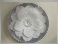 日本Franc Franc 白色花矽膠杯蓋flower cup cover