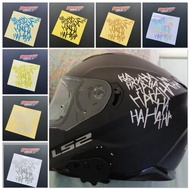 Sicker Hahaha Helmet Sticker cutting