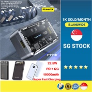 (SG)AWEI P111K 10000mAh Portable Powerbank QC3.0 PD 20W Power Bank Awei 22.5W Fast Charging High Qua