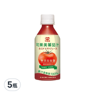 KAGOME 可果美 100%蕃茄汁 無鹽  280ml  5瓶