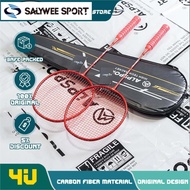 ALPSPORT RR 2Pcs 4U G5 Design Full Carbon Fiber 22-25Lbs Strung Badminton Racket With Free String Gr