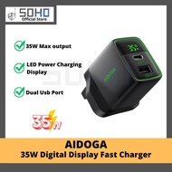 AIDOGA CH-517 35W Charger PD35W Fast Charging Charger 3 Pin UK Plug Wall Charger Wall Plug