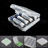 [2件裝] 白色 2A 3A 電池盒電池 傢俱用品桌面收納透明電池收納盒