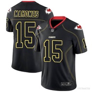 FZ NFL Chiefs Mahomes Jersey Football Tshirt Black Classic Sports Tops Plus Size ZF