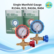 Single Manifold Gauge R410A R22 R134A R404A Brass Manifold Gauge