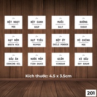 Decal sample for Spice Jars pasted on bottles at home - code 201