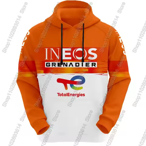 Orange Ineos Grenadiers 2026 Team Hoodie Men Casual Sweatshirt Autumn Hoodies Cycling Clothing Hoody