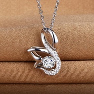 GbfgT950 Platinum Necklace Birthday Gift All-Match Jewelry Diamond Pendant Women's