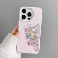 手机壳Compatible with Apple 17Pro Max phone case IP16 lens film 15. Fashionable碎花HelloKitty适用苹果17Pro卡通手
