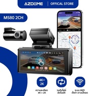 ฟรี 64GB AZDOME M580 2CH กล้องติดรถ 4K Full HD 1080P SONY IMX415 WIFI GPS ทนร้อนสูง Capacitor รับประ