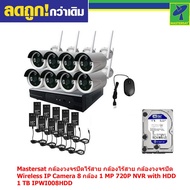 Mastersat กล้องวงจรปิด กล้องไร้สาย 8 กล้อง 2 MP 1080P NVR with HDD 1 TB Wireless IP Camera IPWI130
