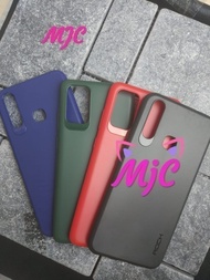 rock silikon soft case oppo a15s - silikon matte case - merah