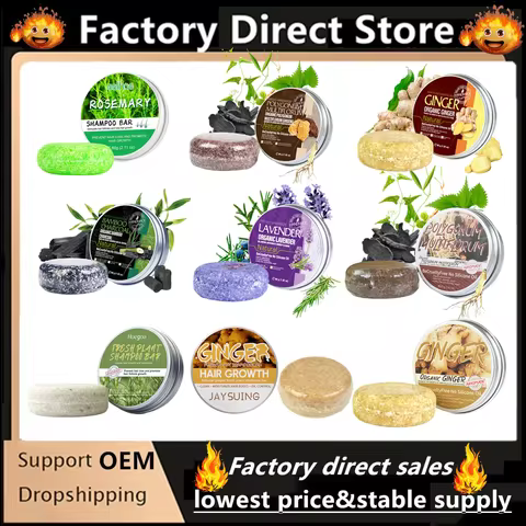 60g Hair Darkening shampoo ginger Solid Repair Shampoo Soap Natural Organic Conditioner Strong Roots