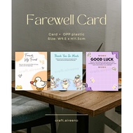 Farewell Doorgift Card Only | Cute Goodbye Gift for Colleague | Thank You Gift