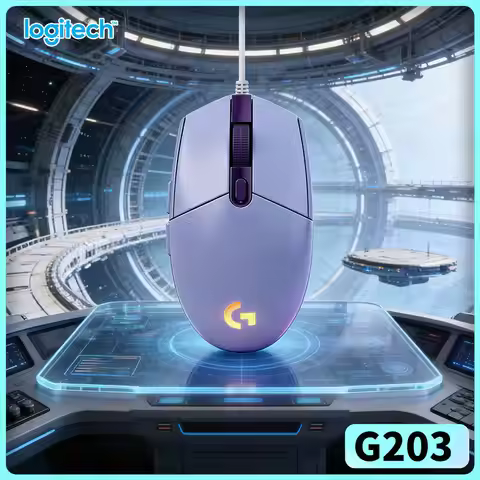 Logitech G203 Prodigy Wired Gaming Mouse 200-8000 DPI RGB Lighting 6 Buttons On-Board Memory 1ms Res