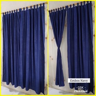 Gorden Tali Murah - Poni Motif Navy Embos - GORDEN TALI PONI NAVY EMBOS - GORDEN TALI PONI EMBOS NAV