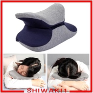 [Shiwaki1] Travel Pillow Memory Foam Neck Pillow Support Pillow Portable Compact &amp; Dark Blue