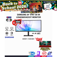 [ผ่อน 0% 10 ด.]Samsung 34" VFNT S6 5K LS34C650VAEXXT MONITOR(VA 5k 100Hz)/ประกัน 3 Years Onsite